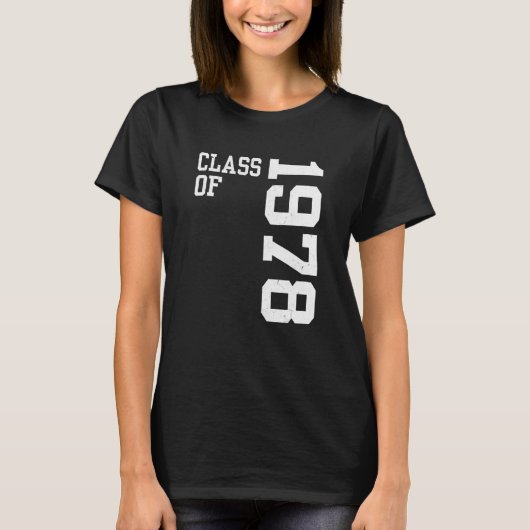 T-shirt Retro Class of 1978 Senior High School Reunion Vin (Devant)