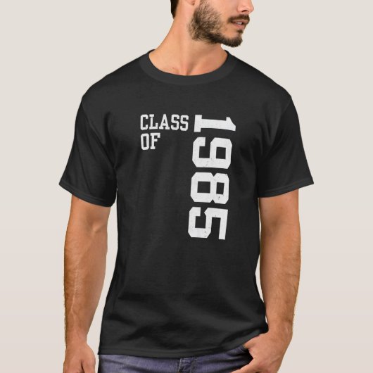 T-shirt Retro Class of 1985 Senior High School Reunion Vin (Devant)