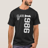 T-shirt Retro Class of 1986 Senior High School Reunion Vin (Devant)