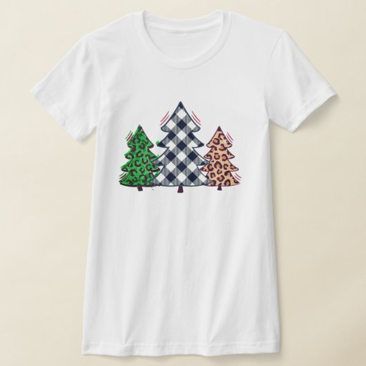 T-shirt Retro Classic Festive Noël arbres collage (Poser)