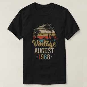 T-shirt Retro Classic Vintage Août 1968 50E Anniversaire 