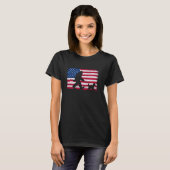 T-shirt Retro Cockapoo 4 juillet le drapeau américain Patr (Devant entier)