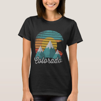T-shirt Retro Colorado Mountains Accueil Amour Famille Vac