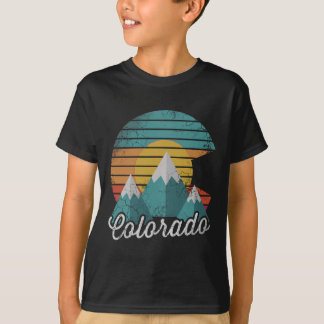 T-shirt Retro Colorado Mountains Accueil Amour Famille Vac