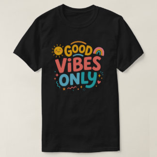 T-shirt rétro coloré aux bonnes vibrations