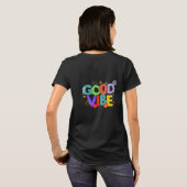 T-shirt Retro coloré 'Good Vibe' (Dos entier)