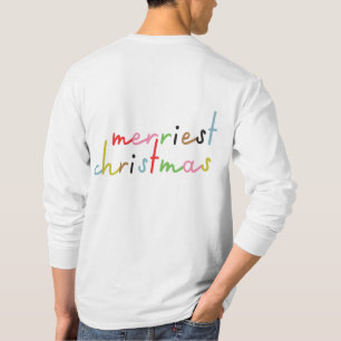 T-shirt rétro coloré moderne Joyeux Noël Vacances