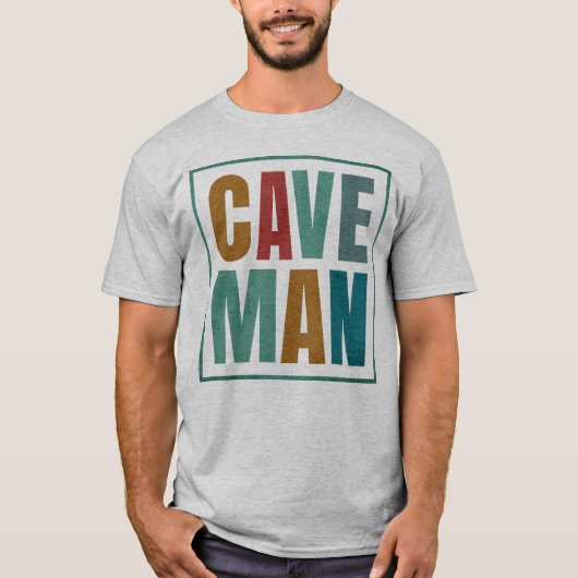 T-shirt Retro Colours Cave Homme Caver Escalade Lover (Devant)
