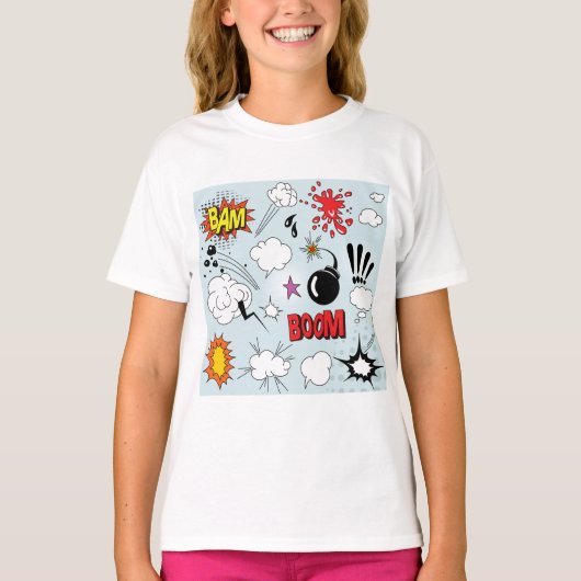 T-shirt Retro Comic Explosion Pop Art (Devant)