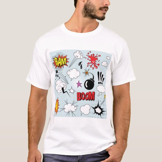 T-shirt Retro Comic Explosion Pop Art (Devant)