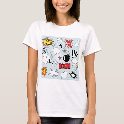 T-shirt Retro Comic Explosion Pop Art (Devant)