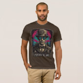T-shirt Retro Comic Psycho Killer Steampunk Art (Devant entier)