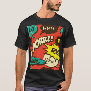 T-shirt Retro Comic Shout : Motif sans couture.