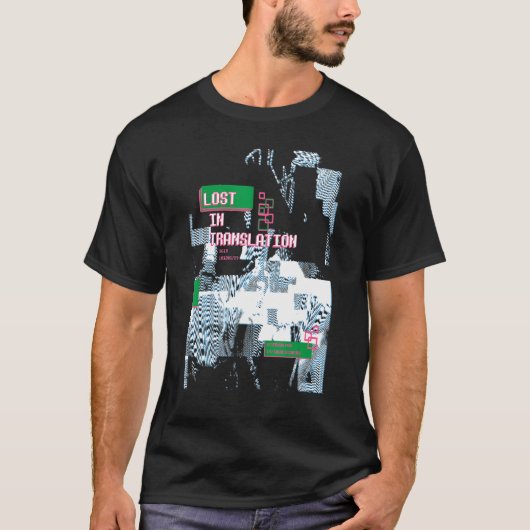 T-shirt Retro Computer Glitch Geek Programmer Erreur Nerd (Devant)