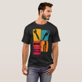 T-shirt Rétro Conception des clés mécaniques (Devant entier)