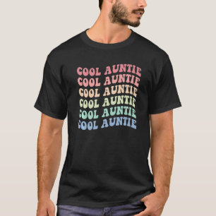 T-shirt Retro Cool Auntie Women Cute New Auntie Aunt To B