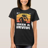 T-shirt Rétro Cool Broken Arm Survivant Bone Bone Blessure (Devant)