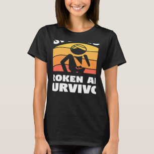 T-shirt Rétro Cool Broken Arm Survivant Bone Bone Blessure