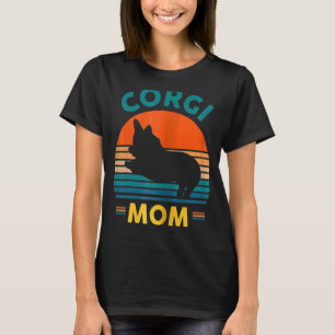 T-shirt Retro Corgi Maman Chien Mère Propriétaire d'animal
