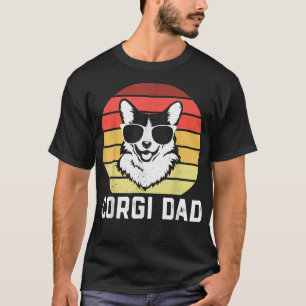 T-shirt Retro Corgi Papa Funny Pembroke Welsh Corgi Chien
