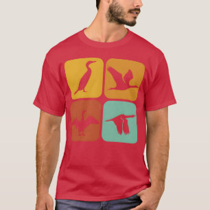 T-shirt Rétro Cormorant Birds I Aesthetic I Cormorant Bird