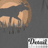 T-shirt Retro Coucher de soleil Moose Silhouette Nature Pe