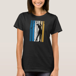 T-shirt Retro Couleurs Golf Anniversaire Femme Filles Enfa
