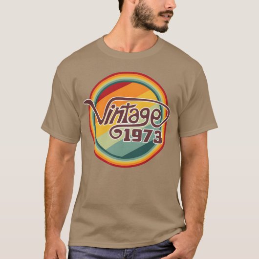 T-shirt Rétro courbe vintage 1973 (Devant)