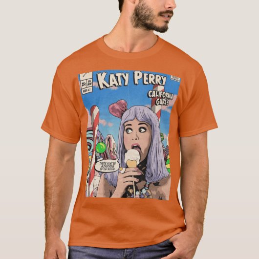T-shirt Retro Couverture de bande dessinée Katy Perry Musi (Devant)