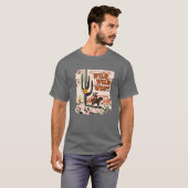 T-shirt Retro Cowboy Wild West Desert Cactus Western (Devant entier)