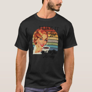 T-shirt Retro Cowgirl Café Comme Il Chaud Dans L'Ouest Du