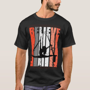 T-shirt Retro Croire Danseur Aérialiste Soie Femme Orange