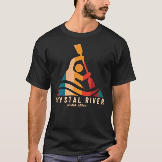 T-shirt Rétro Crystal River Kayak (Devant)