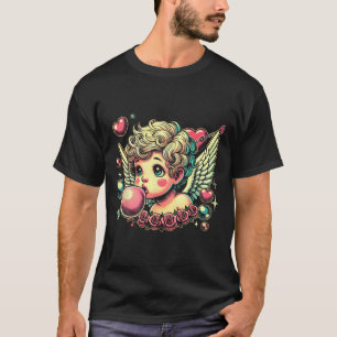 T-shirt Retro Cupid Saint-Valentin Mignon Vintage Cupid So