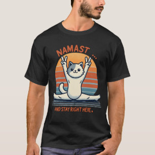 T-shirt Rétro Cute Chat Doing Splits