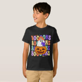T-shirt Retro Cute Ghost Enseignant Halloween Librairie Li (Devant entier)