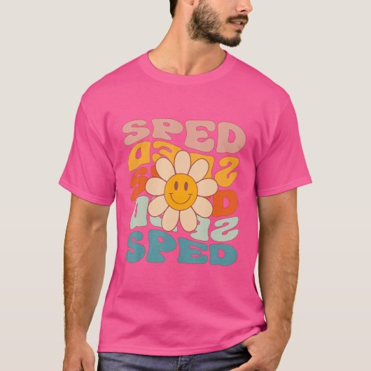 T-shirt Retro Daisy Enseignant d'enseignement spécial Supe (Devant)