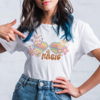 T-shirt Retro Daisy, Rainbow et Butterflies