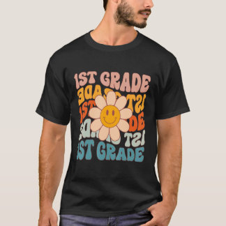 T-shirt Retro Daisy Super Coloré 1ère classe Teache