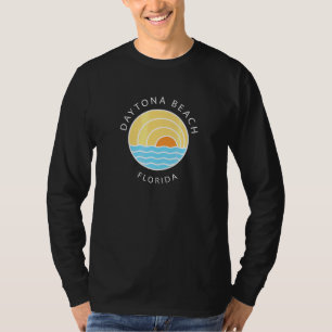 T-shirt Retro Daytona Beach Floride Coucher de soleil colo