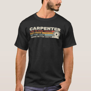 T-shirt Retro de charpentier pour hommes menuisiers bois p