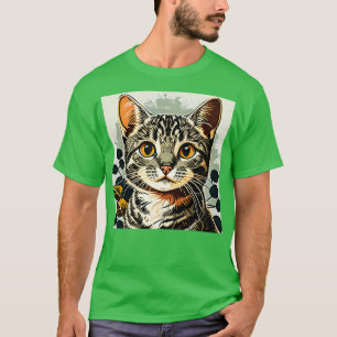 T-shirt Rétro de chat vintage