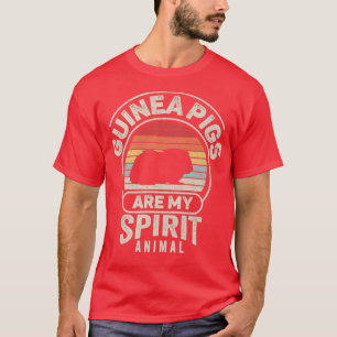 T-shirt Rétro de Guinée Pigs Are My Spirit Animal Guinée P