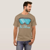 T-shirt Rétro de la mère de ski (Devant entier)