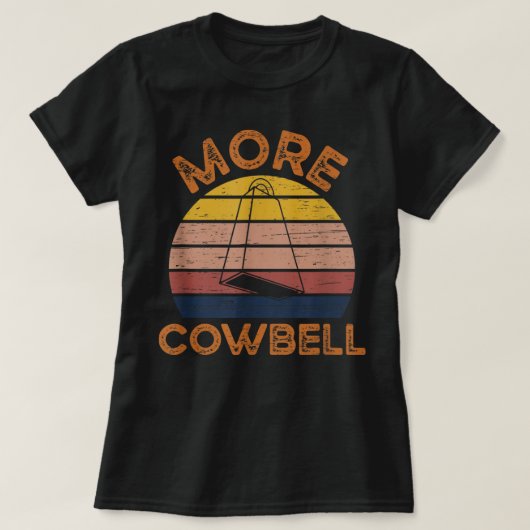 T-shirt Retro de More Cowbell (Design devant)