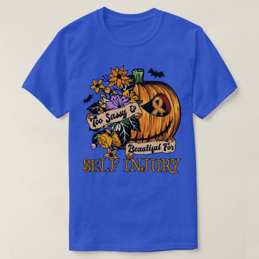 T-shirt Rétro de sensibilisation de blessure halloween eff (Design devant)
