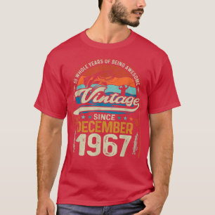 T-shirt Retro December 1967 55 Year Old Fishing Lover 55th