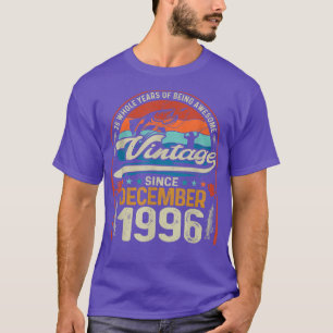 T-shirt Retro December 1996 26 Year Old Fishing Lover 26th