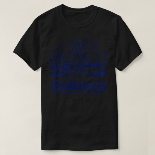 T-shirt Retro Defunct Andersens Restaurant Beverly Hills (Design devant)