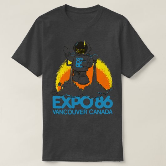 T-shirt Retro Defunct Expo 86 Worlds Fair Vancouver Canada (Design devant)